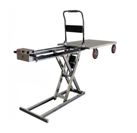 Warehouse Stainless Steel Hand Hydraulic Trolley Loading 250kg Lifting 1.3m Electric Hydraulic Scissor Lifting Table 100x70cm