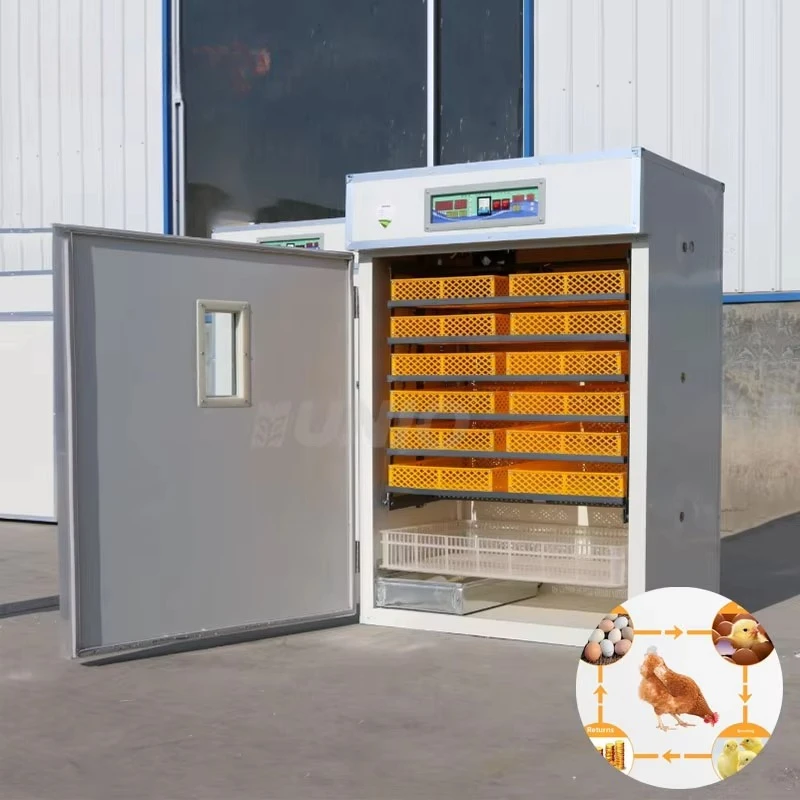Hot selling：Automatic 1056 Chicken Fowl Incubators Hatcher Combined Machine Hatching and Raising Chicks