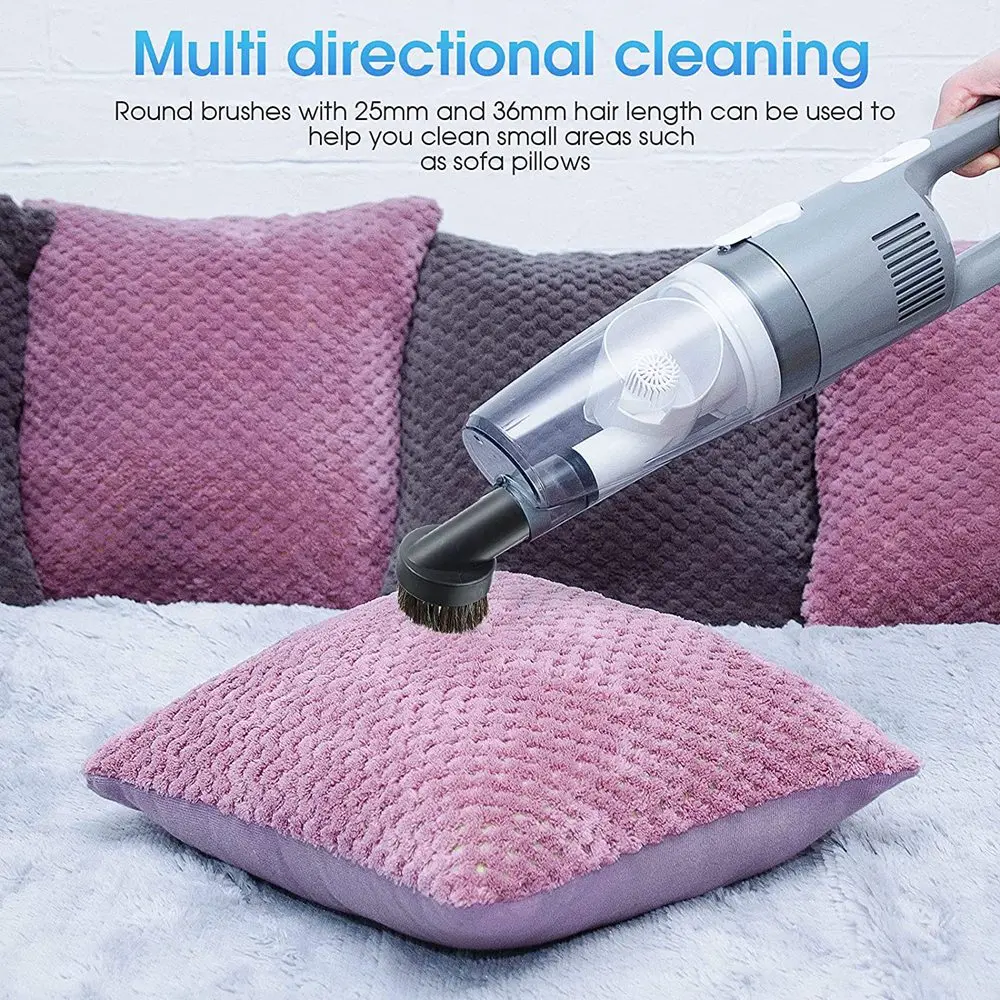 6 Pieces 25MM and 36MM Vacuum Brush Round Brush, 5.9 Inch Vacuum Floor Brush 1.25 Cleaner Vacuum Attachment Brush Soft