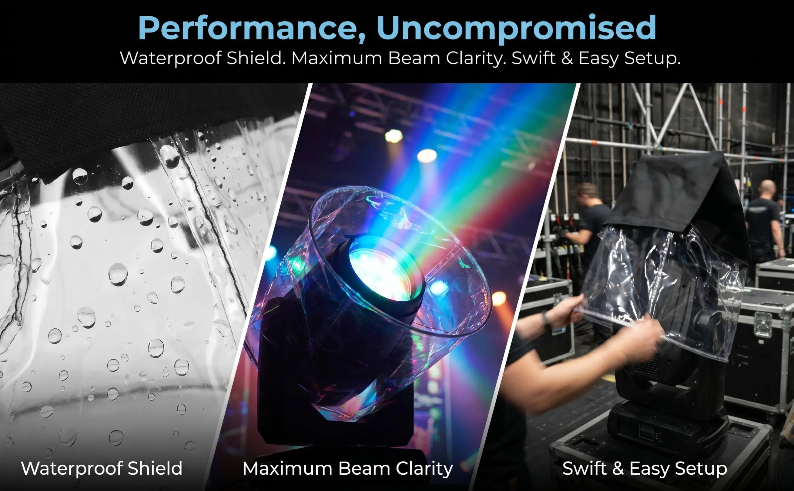 Stage Light Rain Cover Waterproof Moving Head Light Shield Outdoor Concert Event Protection Enhance Visual Effects