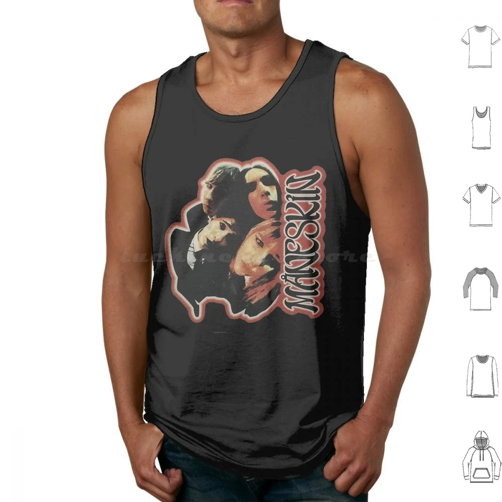 

Maneskin Tank Tops Print Cotton Maneskin M  Neskin Italy Damiano David Italian Maneskin Band Sanremo De Angelis Ethan