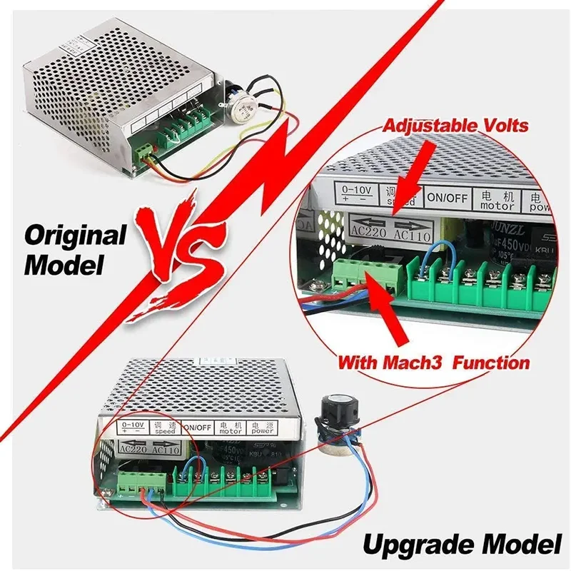 MACH3 Switching Power Supply AC 110V 220V to DC 0-100V Power Supply Source Adapter for CNC Spindle Motor