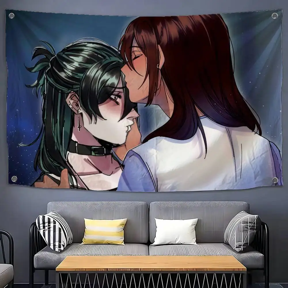 

the kid at the back game sol and crowe Flags Wall Hanging Tapestry Outdoor Garage Room Decorative flag Background Blanket