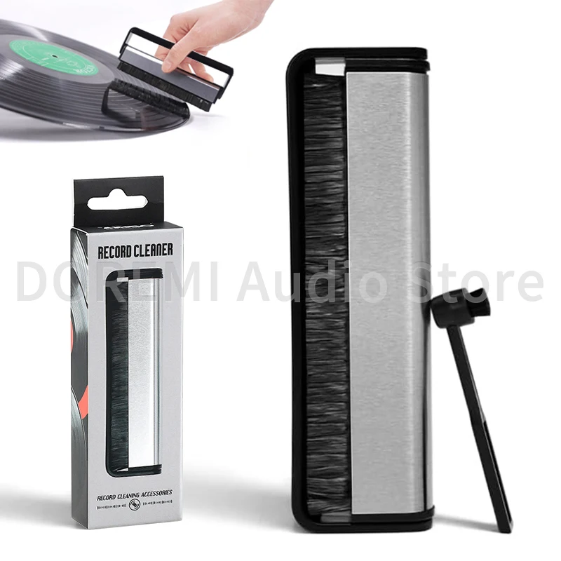 Vinyl Record Cleaning Brush Anti-Static Carbon Fiber Record Brush+ Stylus Brush LP Vinyl Turntable Phonograph Player Accessories
