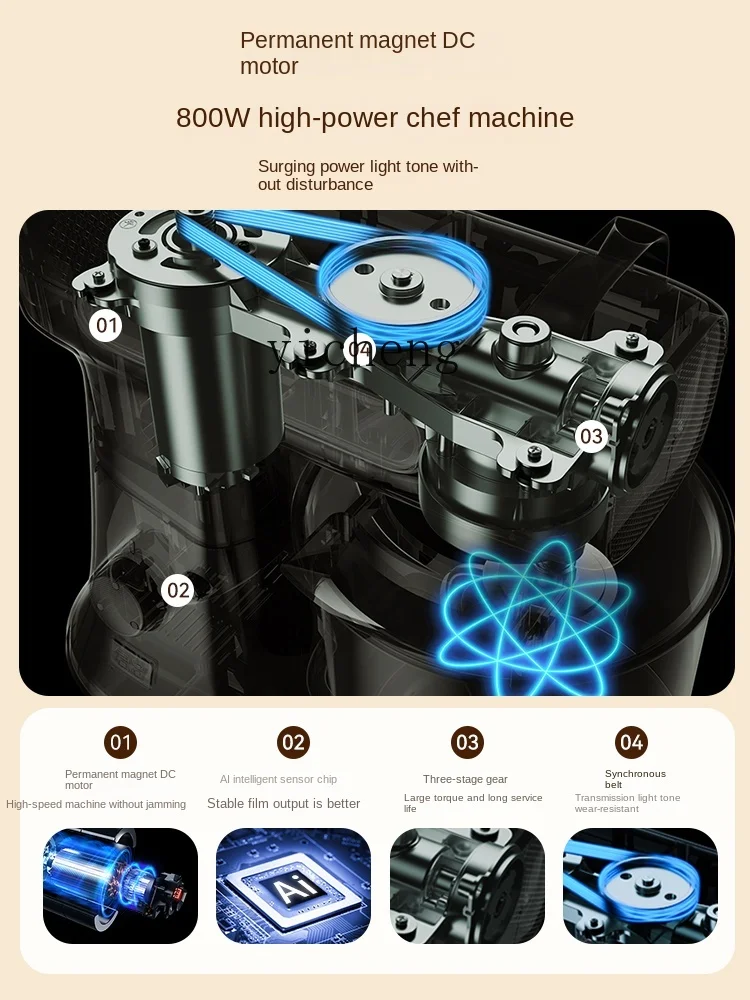 Stand Mixer Household Small Automatic Multi-Function Stirring and Kneading Dough Flour-Mixing Machine view 3