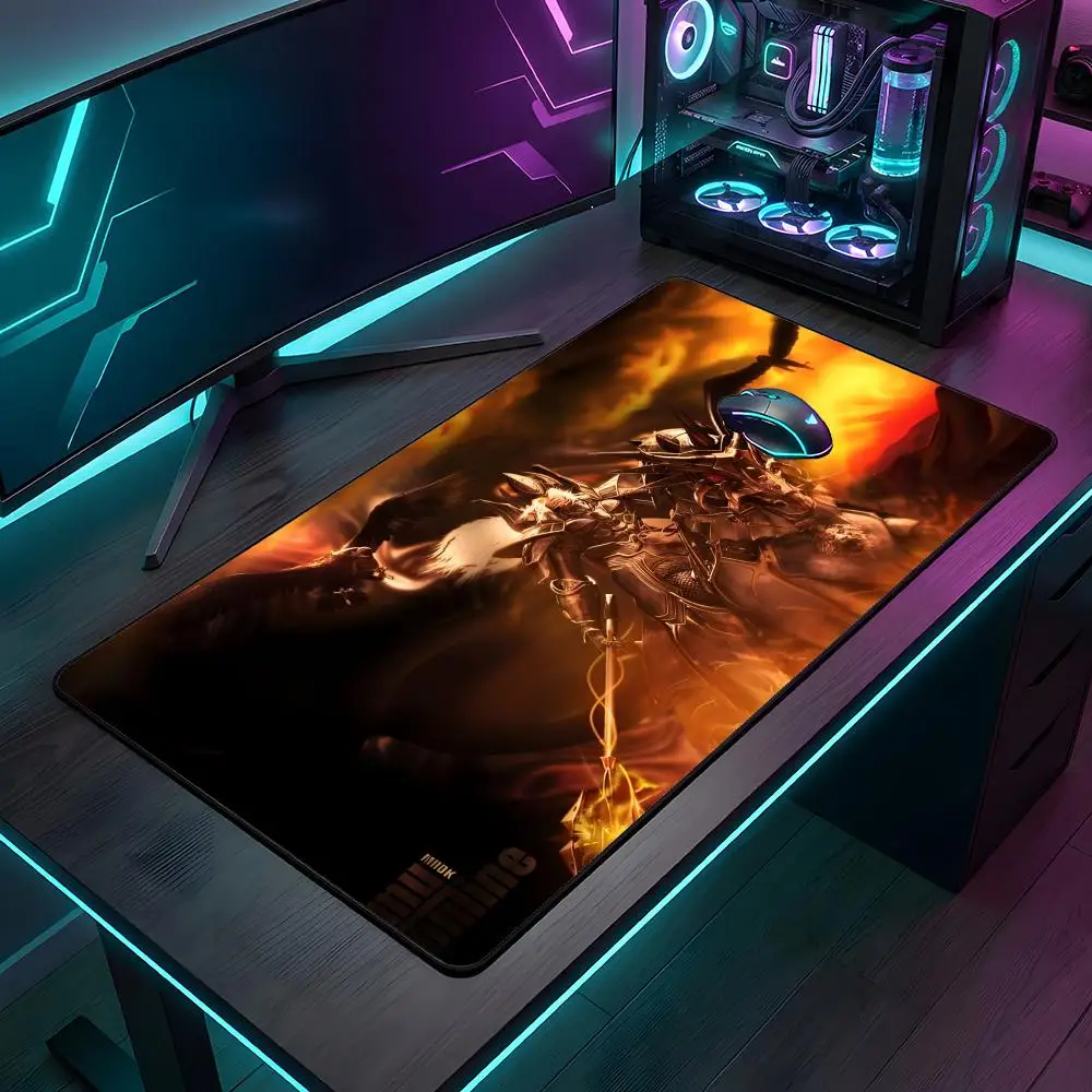 

1 шт. аниме-коврик для мыши M-mU O-online, большой игровой коврик с застежкой по краям, утолщенный, для компьютерной клавиатуры, стола, рабочего места