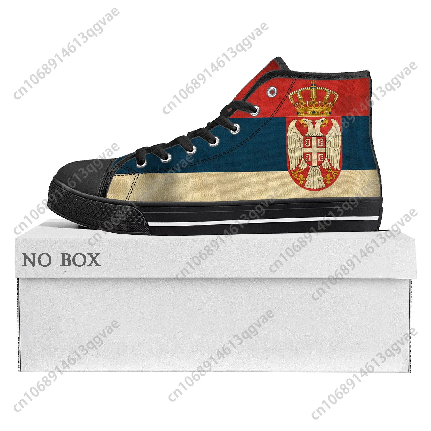 Serbian Flag High Top High Quality Sneakers Mens Womens Teenager Canvas Sneaker Serbia Casual Couple Shoes Custom Shoe