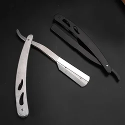 1 st Scheermes Rand Roestvrij Staal Scherpe Kapper Scheermes Professionele Handleiding Scheerapparaat Scheren Baard Cutter Scheren Gereedschap Voor Mannen