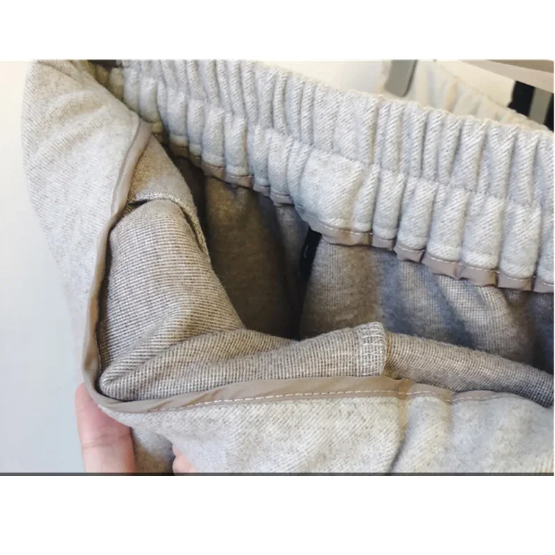 Spring Harem Pants Autumn and Winter Women Thick Pants High Waist Ankle-length Pants Female Loose Casual Straight Suit Pant