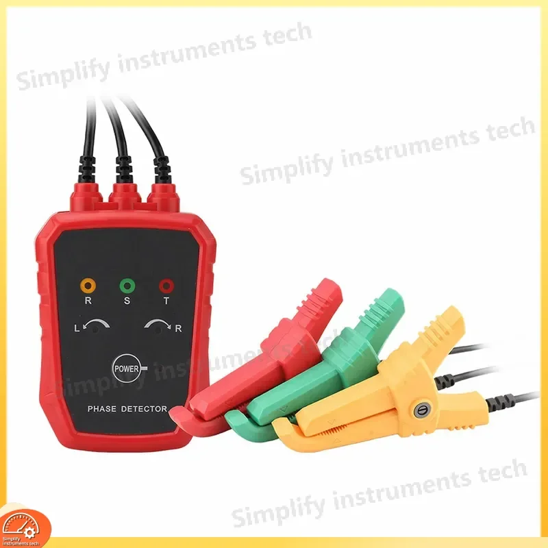 Non-Contact Phase Detector Three Phase Line Tester RST Motor Rotation Direction Tester Forward Reverse Checker Voltage