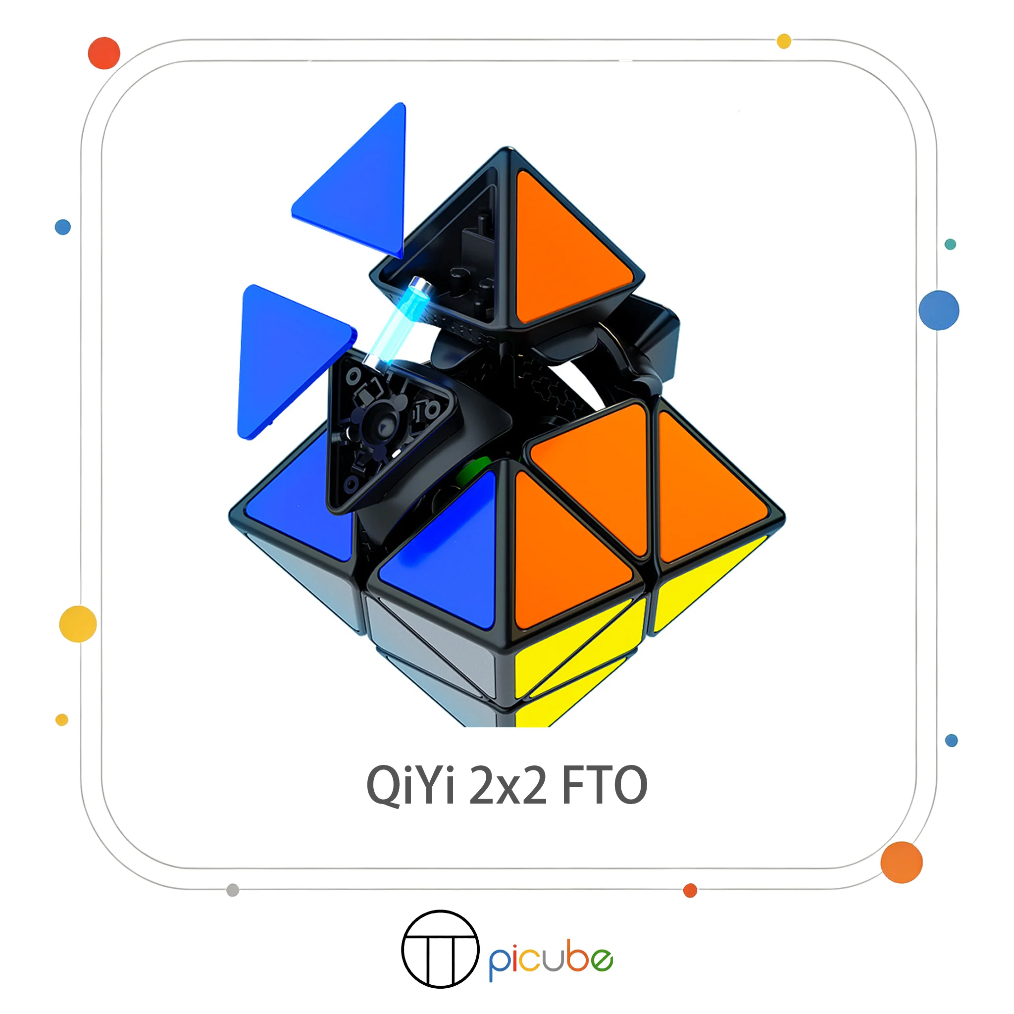 [Picube] QiYi 2x2 FTO Magnetic Octahedron Special Shaped Speed Cube Irregular Twist Puzzle Cubo Magico Stress Relief Gift Toy