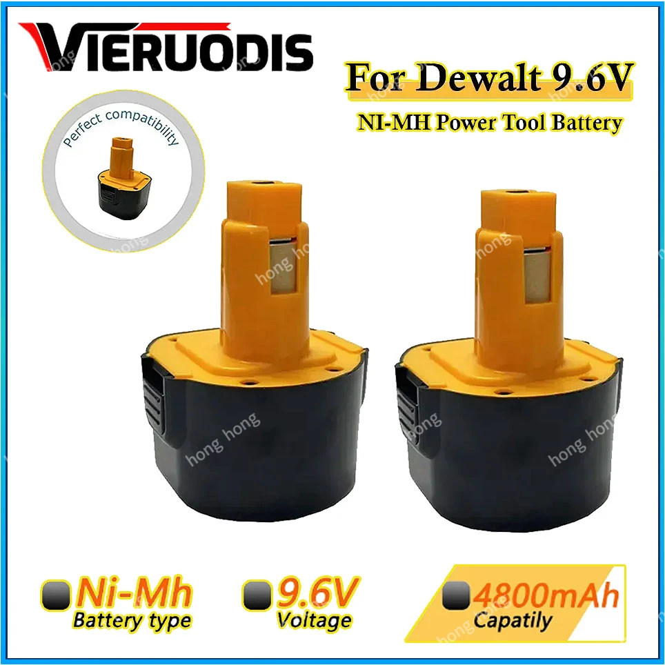 

For DeWalt 9.6V 4800mAh Ni MH rechargeable power tool backup portable battery, for De9061 De9062 DW9061 DW9062 De9036 DW9