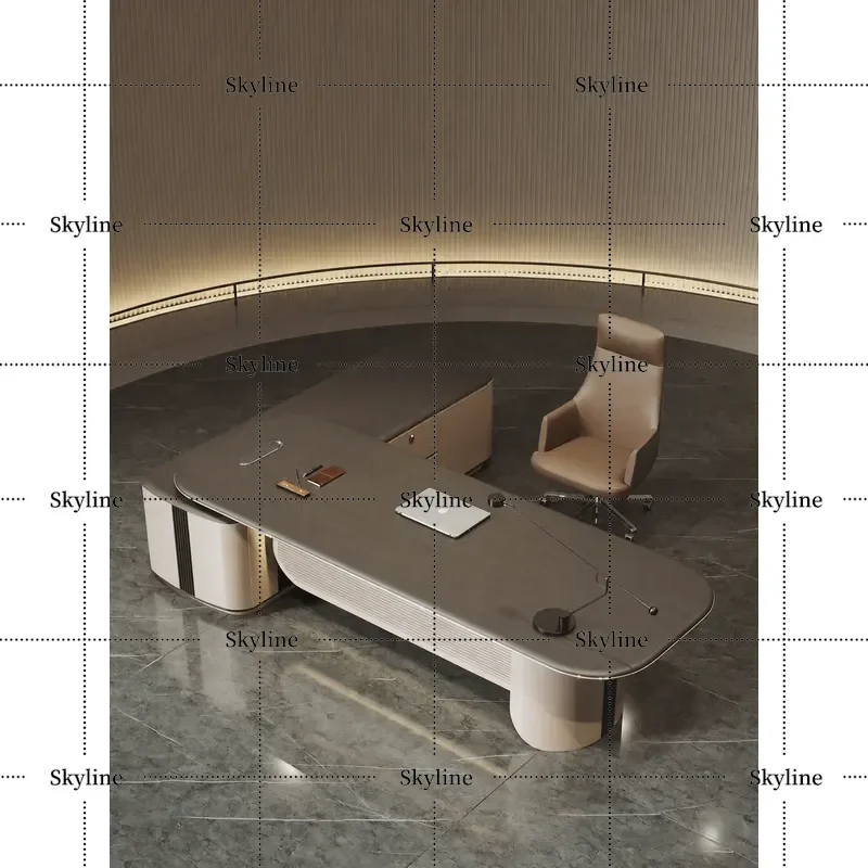 Light Luxury High End Executive Desk for Business Office Modern President Lady Boss Furniture