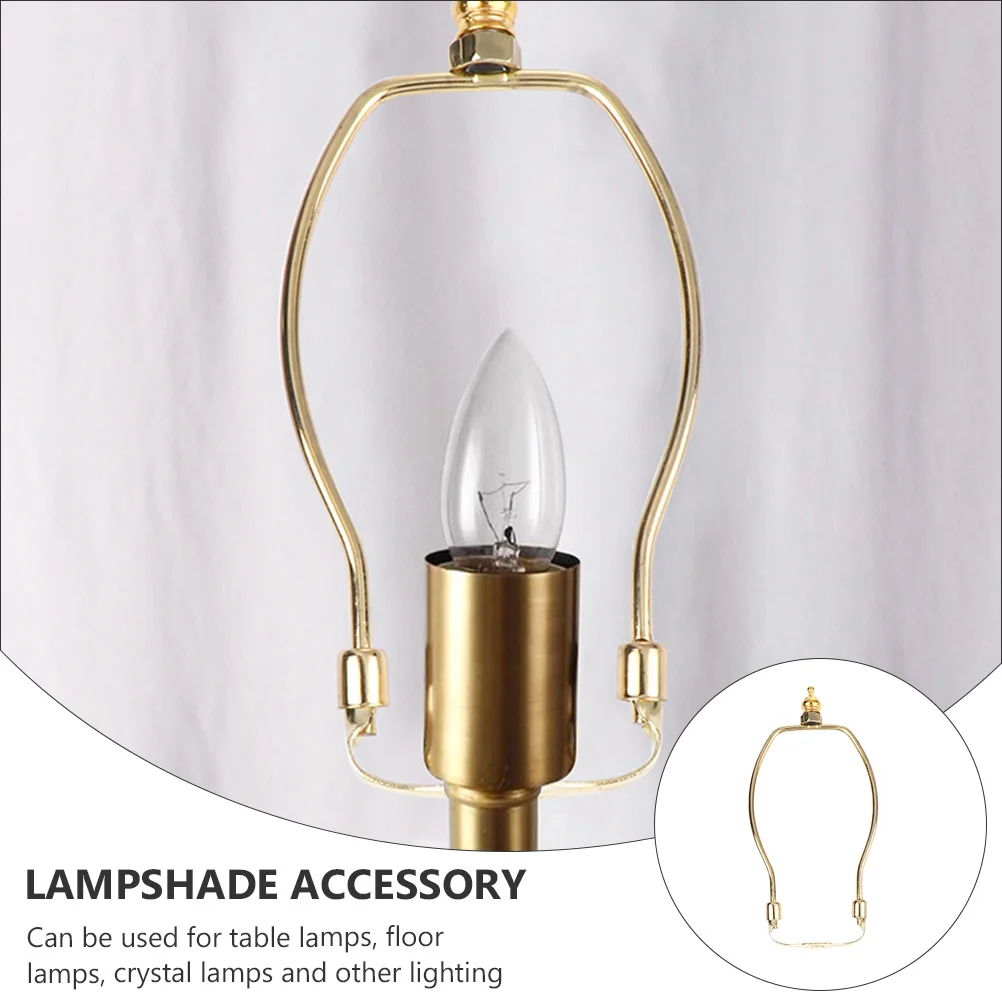 

2pcs Cow Horn Lampshade Holder Heavy Harp Alloy Plating for Table Floor Crystal Lamps Lighting Accessories Durable Practical