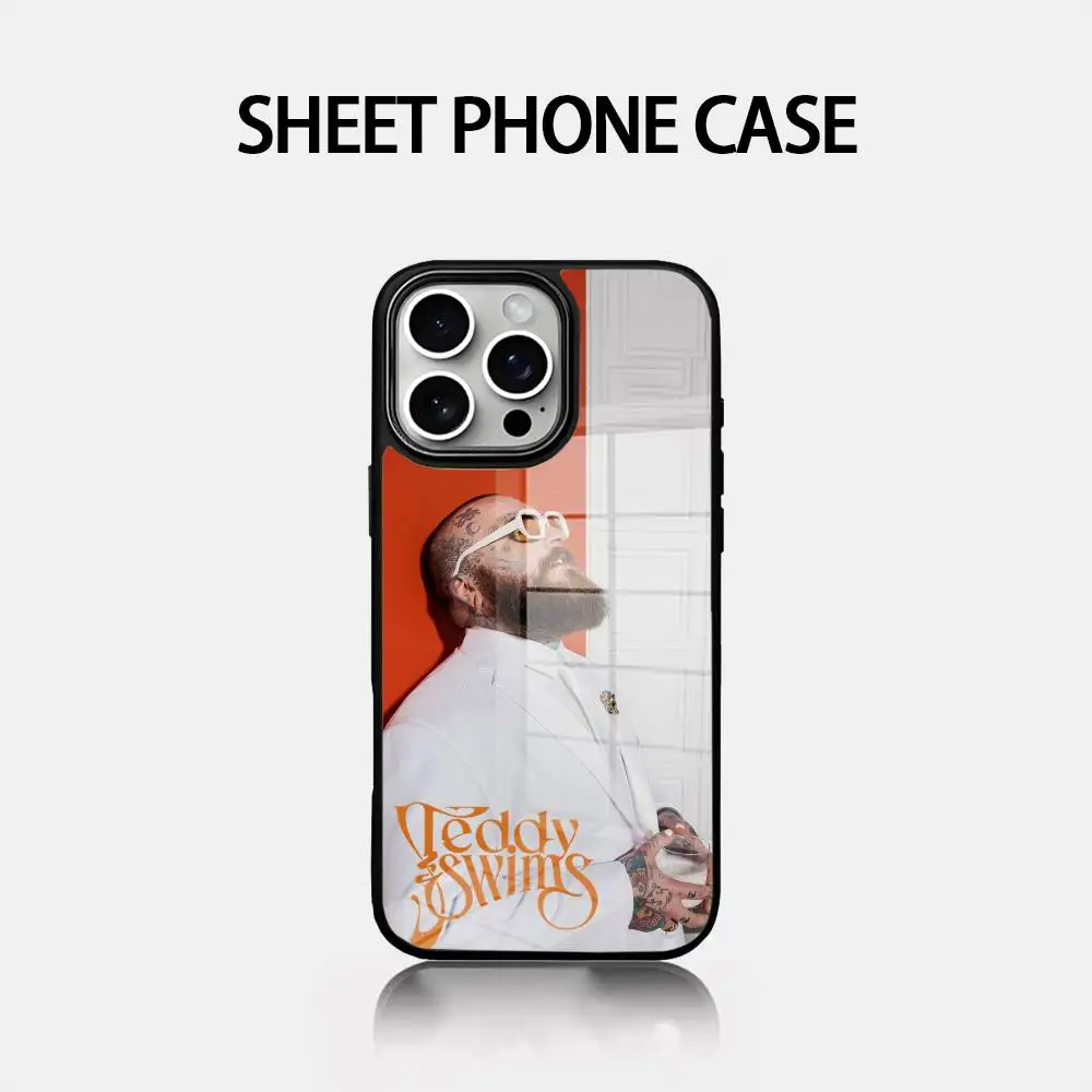 

T-Teddy Swims Phone Case Glass Cover Phone Case For Iphone 16 15 14 12 11 13 Pro Max Mini Puls Attraction CASE