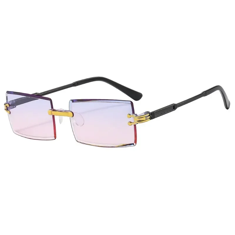 The New Trend Rimless Square Sunglasses   Fashion Ins Network Red Street Shot Hipster  Light and Convenient Visual Clarity