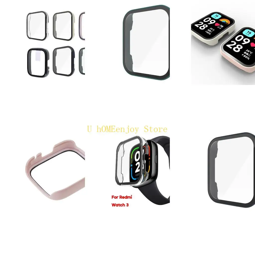 B0KF Watch Case for Watch 3 Active Screen Bumper-Shell Protector-Shockproof Housing