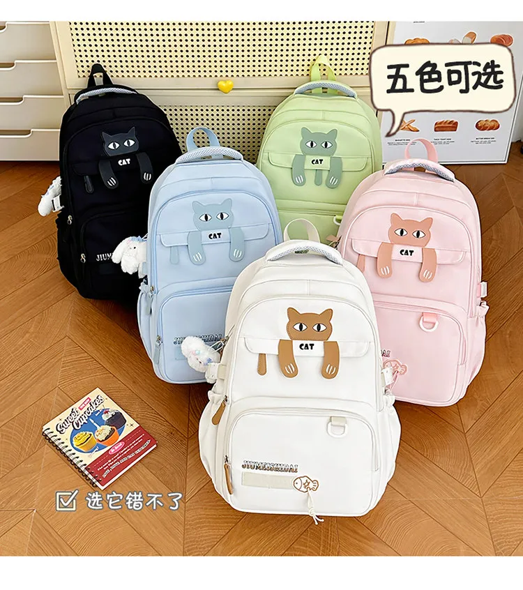 Japanese Original Cartoon Sweet Cute Schoolbag Female Student New Spine Protection To Reduce The Burden Large-capacity Backpack