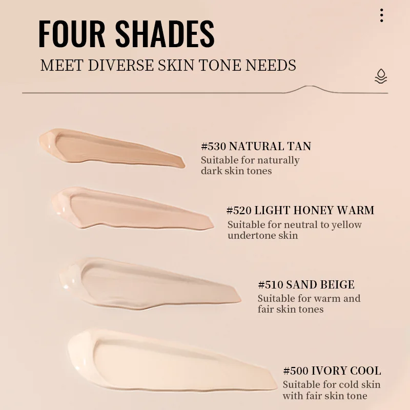 Liquid foundation naturally covers flaws without sticking powder plain face cream transparent conceals Beauty blemishes