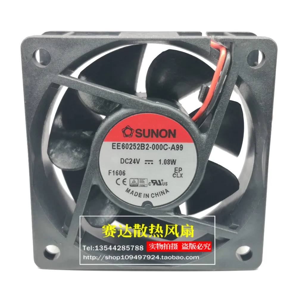 

NEW SUNON 6025 24V 1.08W EE60252B2-000C-A99 frequency converter Cooling Fan 60*60*25mm