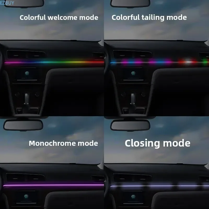 Car central control atmosphere light LED Symphony atmosphere light Dashboard light bar USB lossless installation
