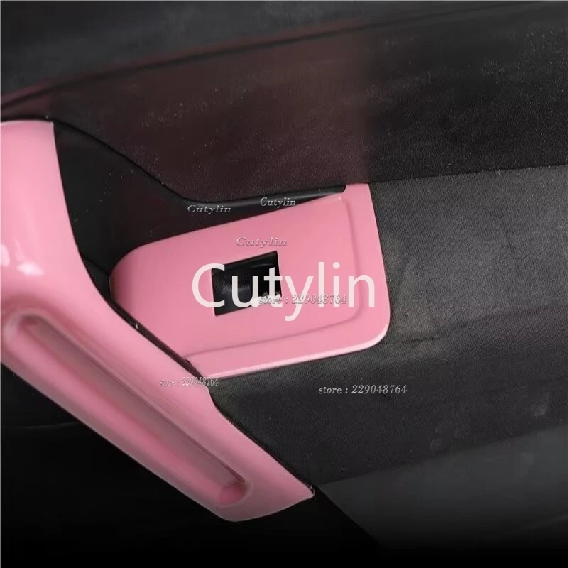 L/RHD for Volkswagen Vw Beetle 2013-2019 ABS Pink Handle Bowl Gear Shfit Panle Front Water Cup Holder Cover Interior Accessories view 3