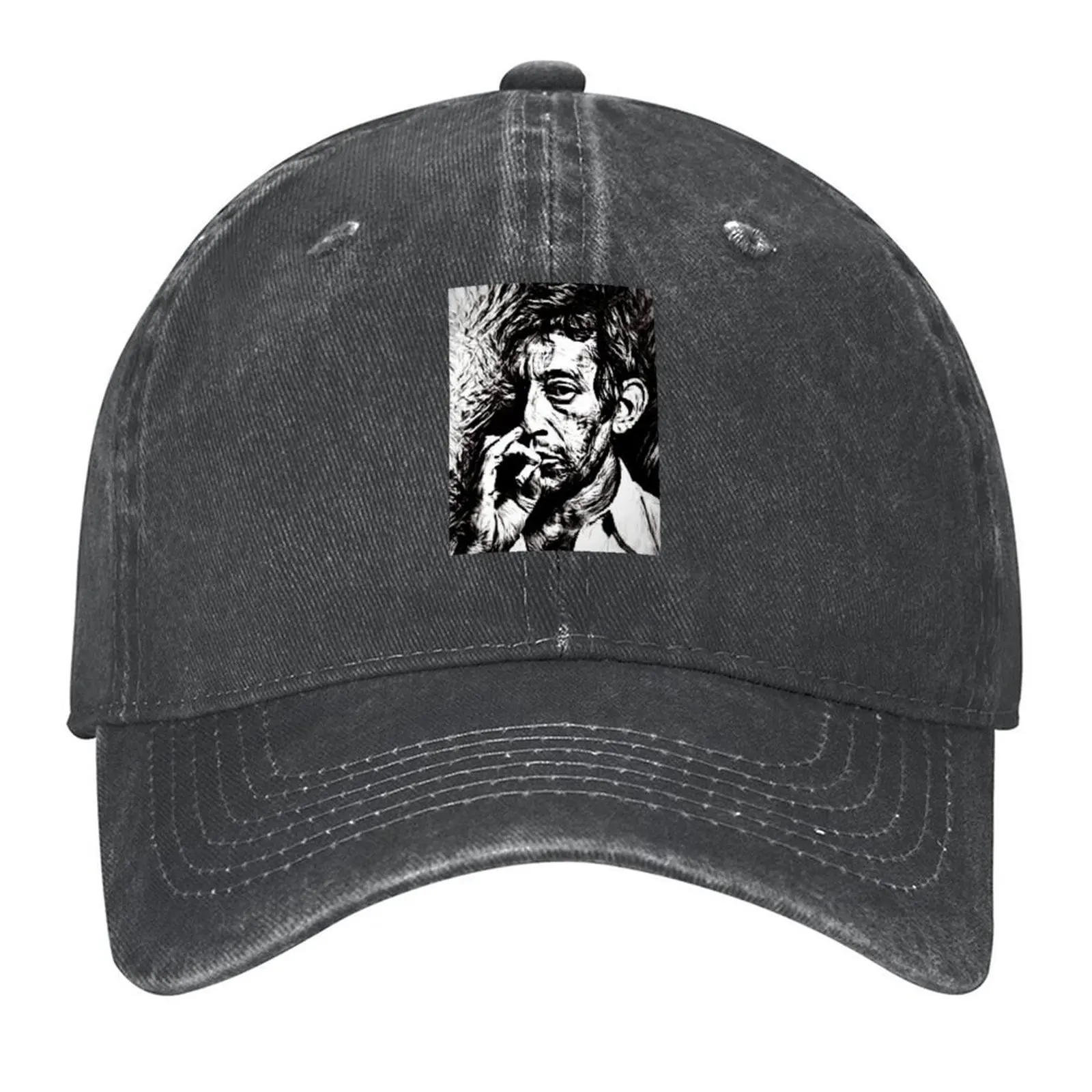 

Serge Gainsbourg Noirs Ne Dessin Blanc graphique Baseball Cap Luxury Cap Hat men Funny hats Sun Hats For Women Men's