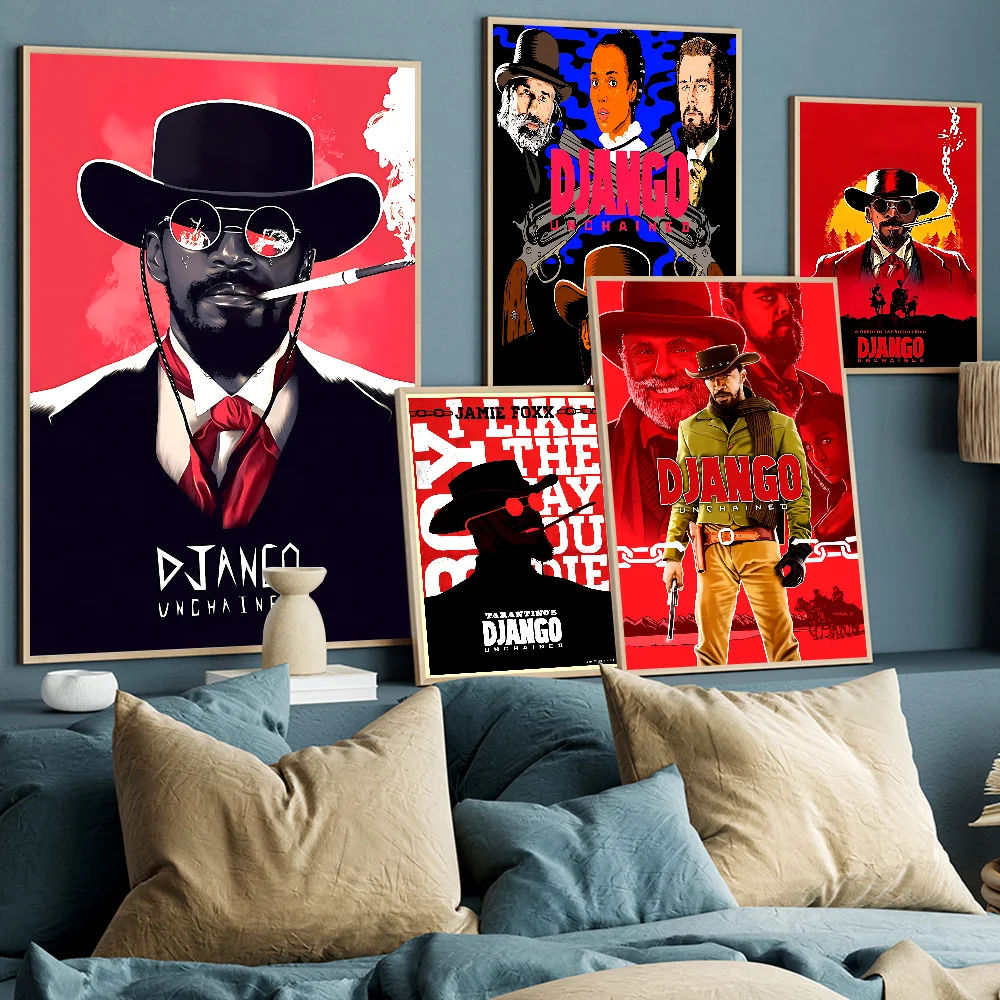 Django Unchained Classic Vintage Posters Whitepaper Prints Posters Artwork Kawaii Room Decor