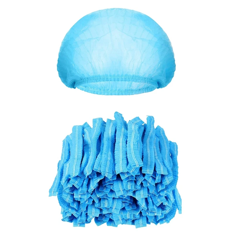 

A59Z-500 Pcs Disposable Bouffant Caps Bulk 21 Inches Disposable Caps For Hair Elastic Dust Cap Hairnets For Food Service