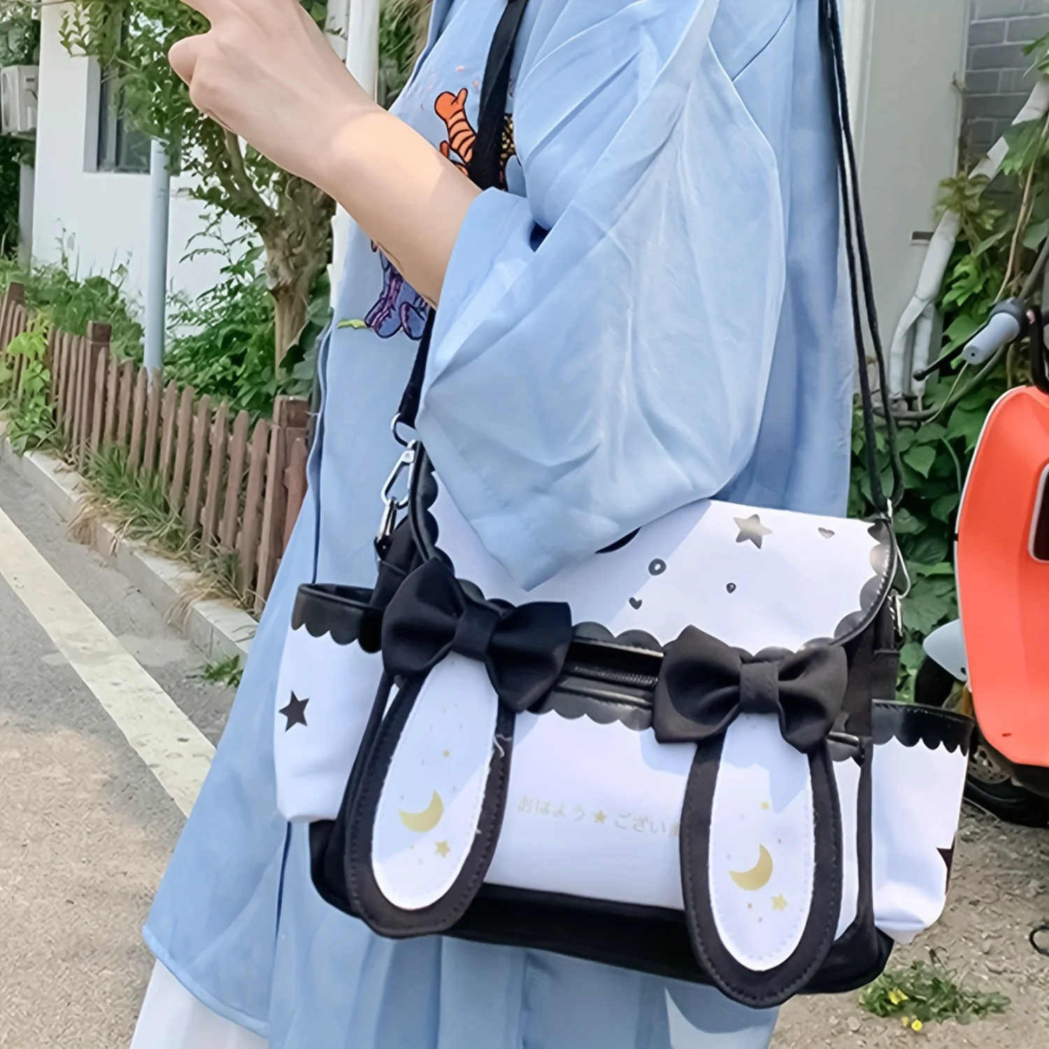 Adorable Kawaii Rabbit Crossbody Bag - Cute Anime Shoulder Bag with JK Uniform Style - Durable & Fashionable for Cosplay & Every