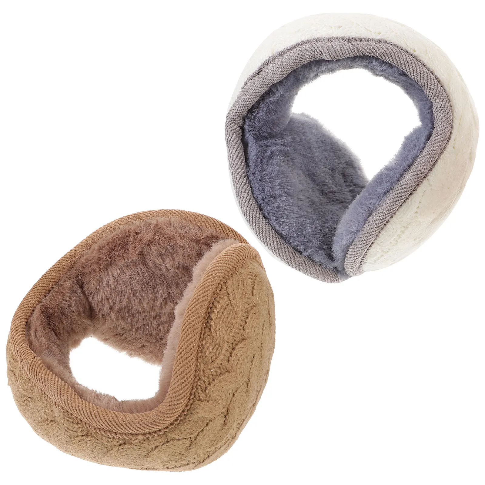 

2 Pcs Foldable Ear Muffs Winter Warm Earmuffs Outdoor Use Keeps Ears Warm Cold Weather Polyester Unisex