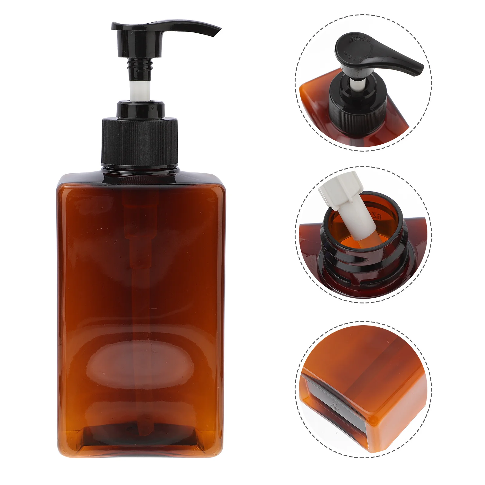 2 pezzi 280 ml bottiglie di plastica quadrate pressa pompa riutilizzabile dispenser vuoto per shampoo sapone liquido articoli da toeletta da viaggio