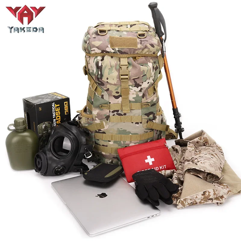 YAKEDA Outdoor camping mountaineering bag multifunctional large capacity backpack hiking travel training tactical bag