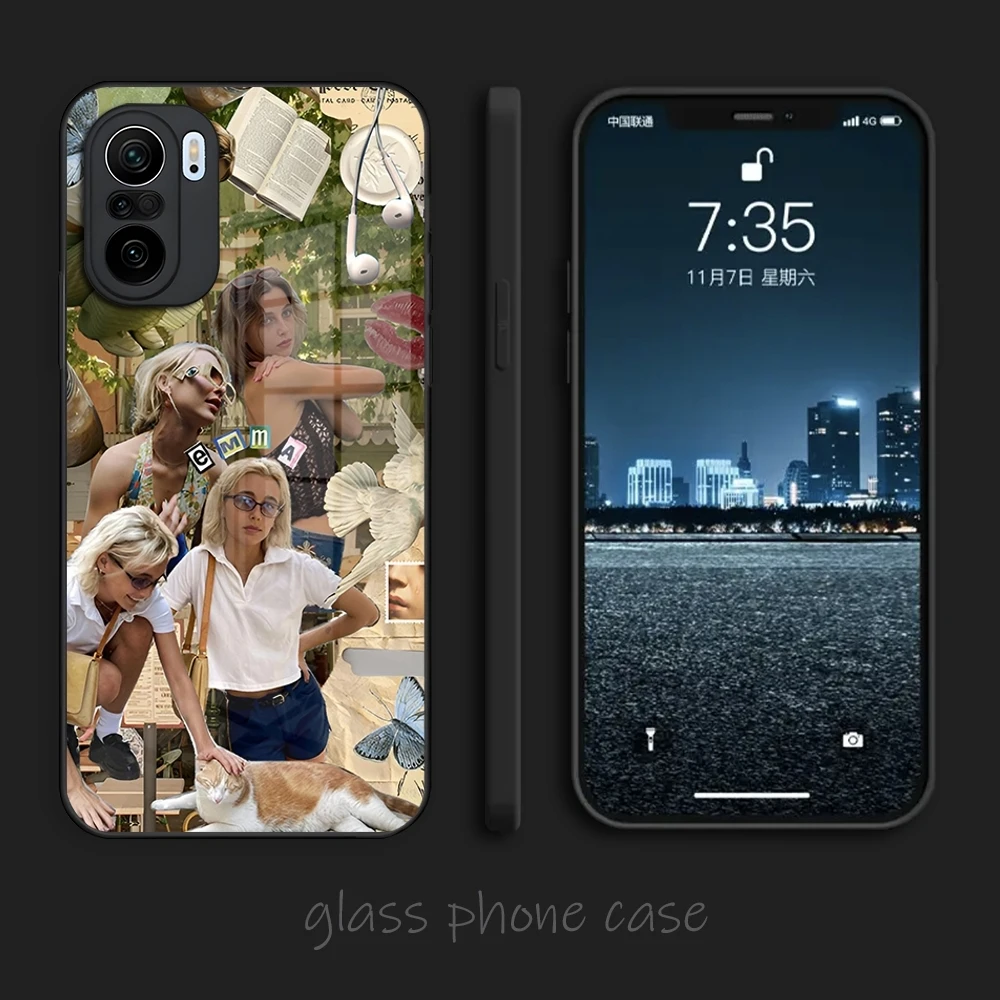 حافظة هاتف EmmaS ChamberlainS لهاتف Xiaomi 12 13 14 Lite Pro 11t lite POCO M6 M5 X6 X5 X3 NFC F5 F6 Pro من الزجاج المقسى