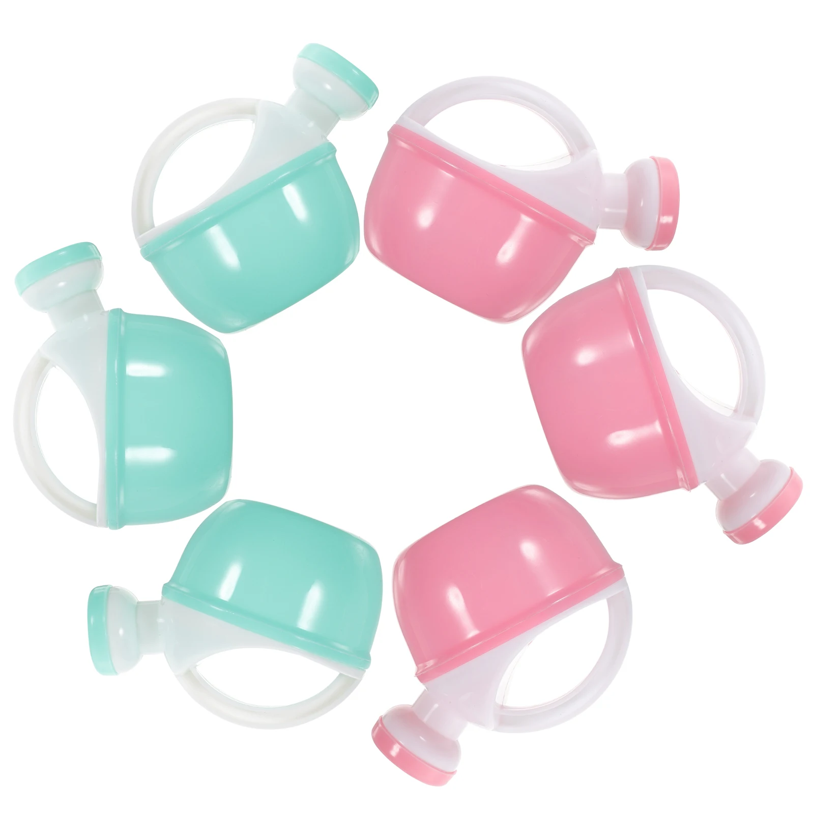 6 pcs Watering Can Children Bath Plant Watering Can Kettle Beach Toys Small Plastic Fun Random Color Summer Pool Sand Play