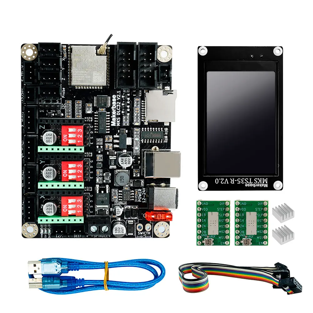 RAMPEN MKS DLC32 Offline Controller Motherboard 32bits ESP32 WIFI GRBL TFT Touch Screen für Desktop Laser Gravur Maschine