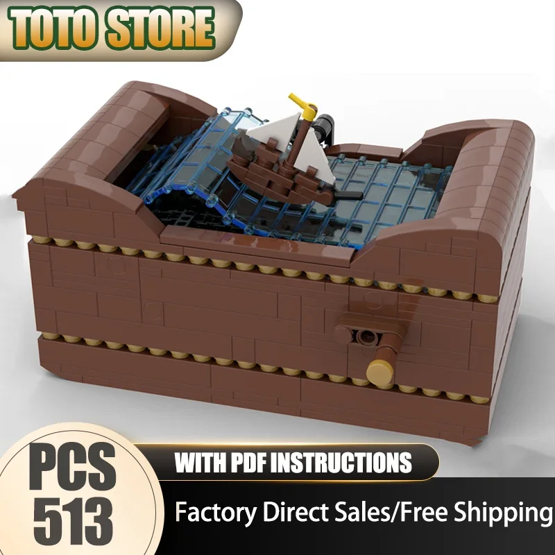 Warship Model Moc Building Blocks Ship at Sea Model Technology Brick DIY City Street View Assembly Construction Toy Holiday Gift