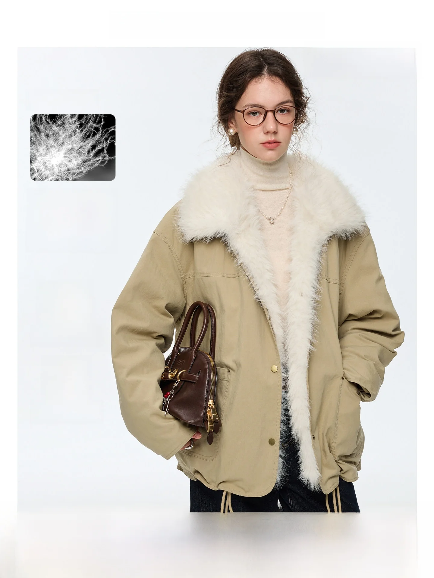 

Женская пуховая куртка VEGA CHANG 2025: Зимняя, теплая, легкая, с пушистым меховым воротником, универсальная, повседневная, с длинными рукавами, укороченная