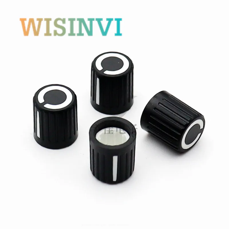 10PCS Plastic Knob Cap Diameter 10mm Height 11mm Potentiometer Encoder Knob Flower Shaped Inner Hole 6mm