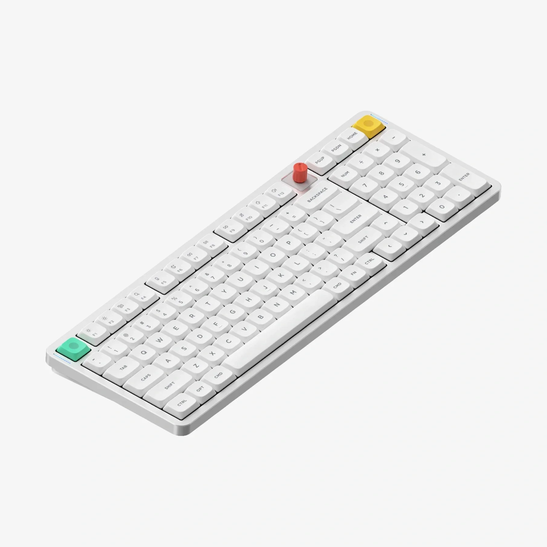 NuPhy Air100 V3 핫스왑 가능 블루투스 무선 기계식 키보드 100키 100% 커스텀 로우 프로파일 키보드 (노브, RGB 포함)