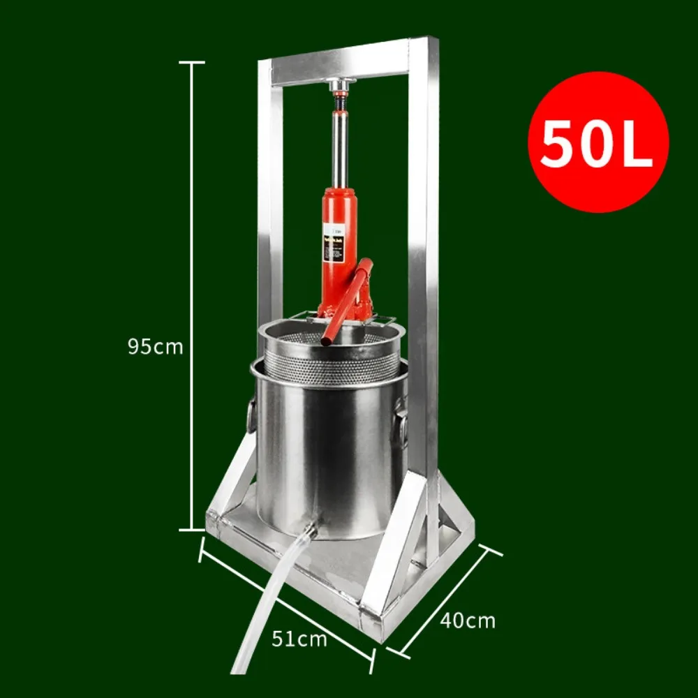 Grape Press Commercial Stainless Steel Fruit Crusher Household Juicing Distillers Leaf Press Juice Residue Separation Vegetables