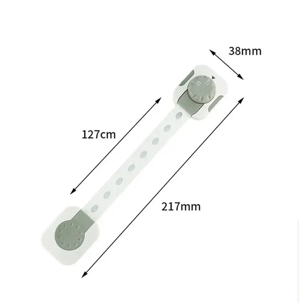 Plastic Child Safety Lock Safety Buckle Double Knob Cabinet Door Lock Strong Fixation Kids Protection Drawer Lock Toddler