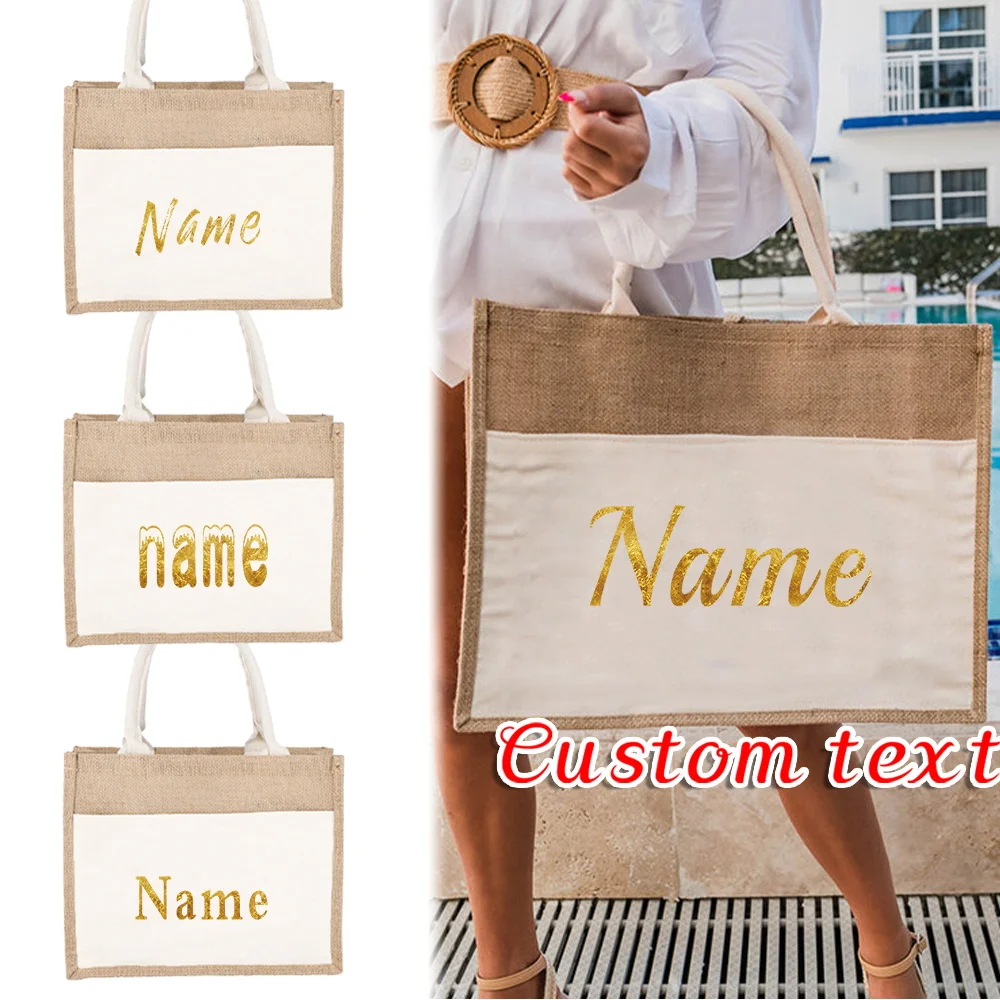 

Персонализированная многофункциональная сумка для покупок большой вместимости, простая повседневная сумка-тоут, портативная сумка для шопинга, подарок