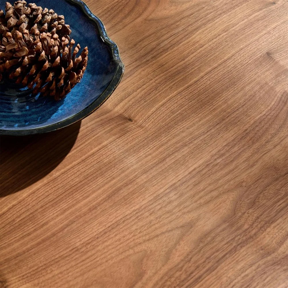 Meja Kopi Walnut Meja Teh Veneer Kayu Solid Drum Kerajinan Modern untuk Apartemen Ruang Tamu, Meja Kopi