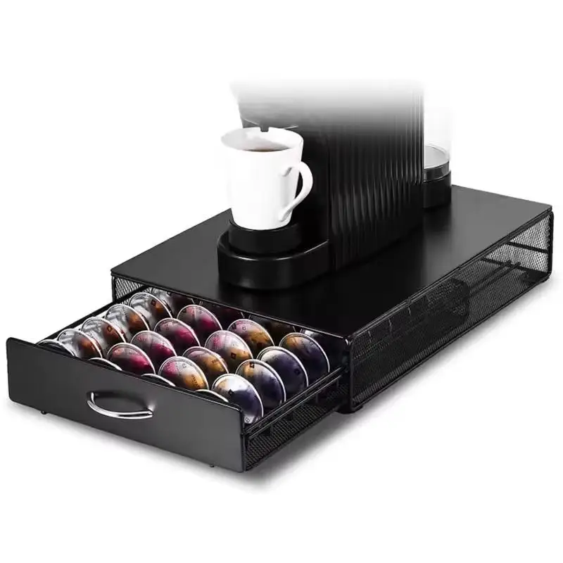 

40 Pods Coffee Drawer Holder Coffee Capsules Storage Rack Capsule Organizer Shelves For Home Drawer New Band Capsules Storage