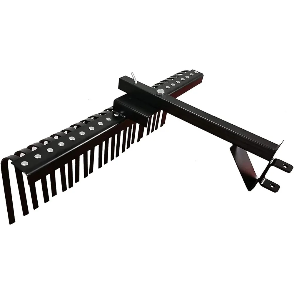 

FTF-48SHLR 48 Inch Wide Heavy Duty Steel Sleeve Hitch Landscape Rake for Lawn Tractor or Riding Mower with Rust Resisting Coati