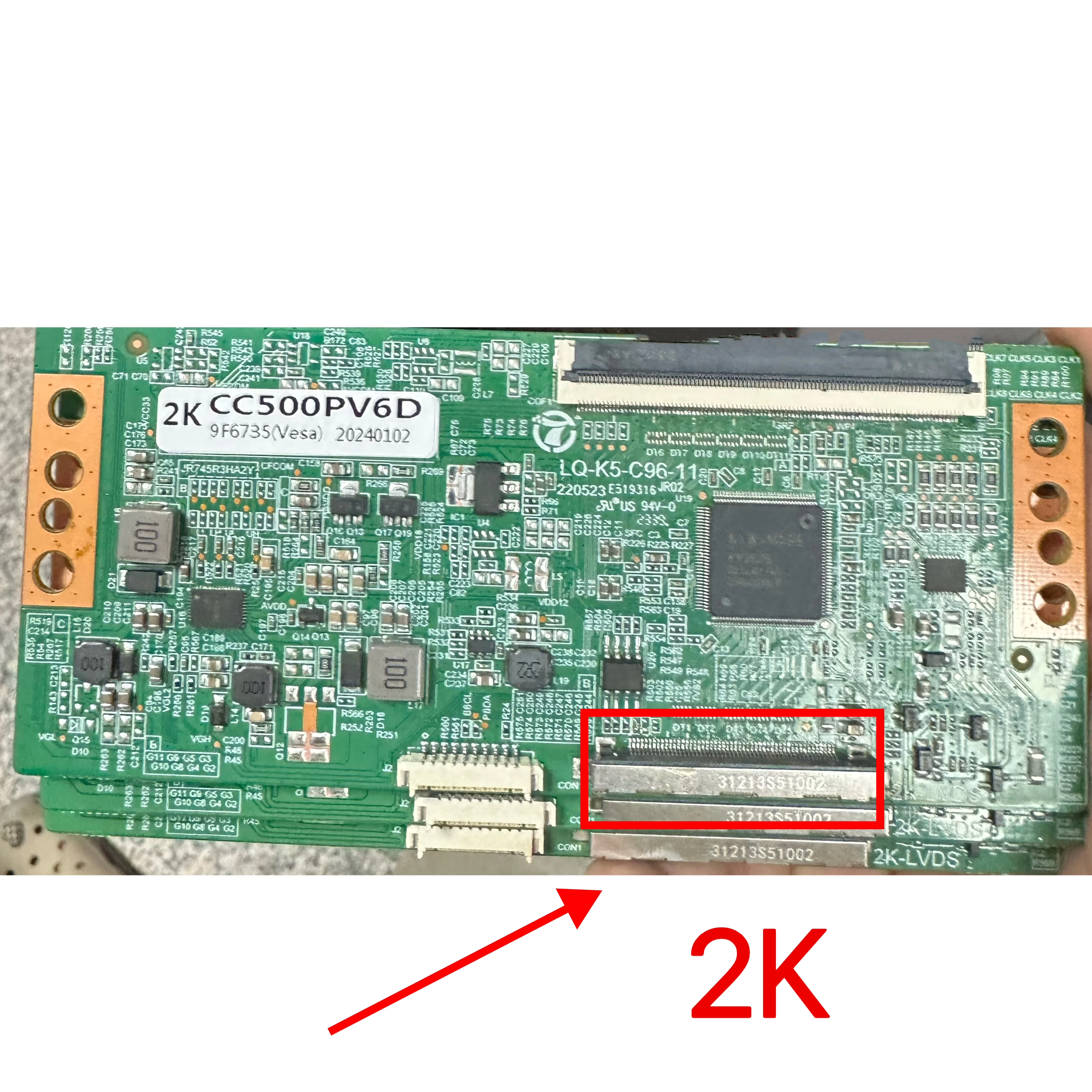 Carte mère pour réparation d'écran TV, CC500PV6D, CC580PV6D, 2K, 4K