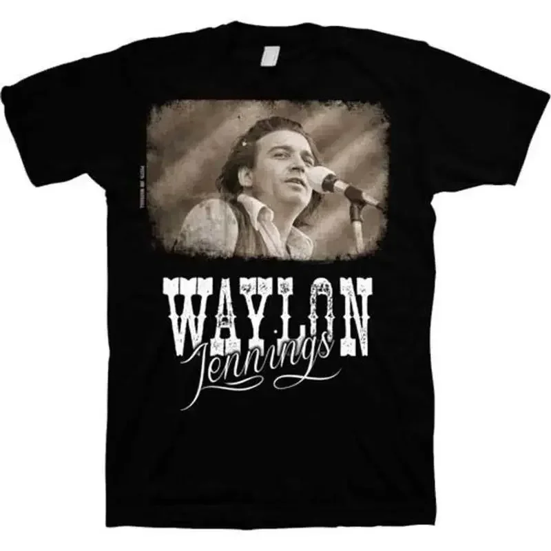 Waylon Jennings The Outlaw Country Music Adult  T shirt S 5XL