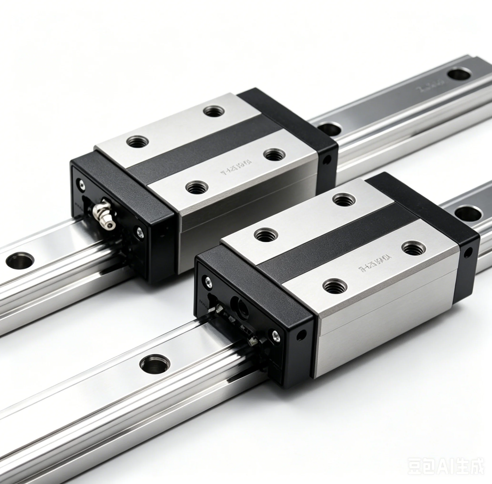 93-50-9011A /3400/3300 Haas Vf2 Machine Linear Guide Rail Includes 2 Linear Rails + 4 Sliders, Xyz Axis Slider, Haas Linear Guide Rail Replacement Parts