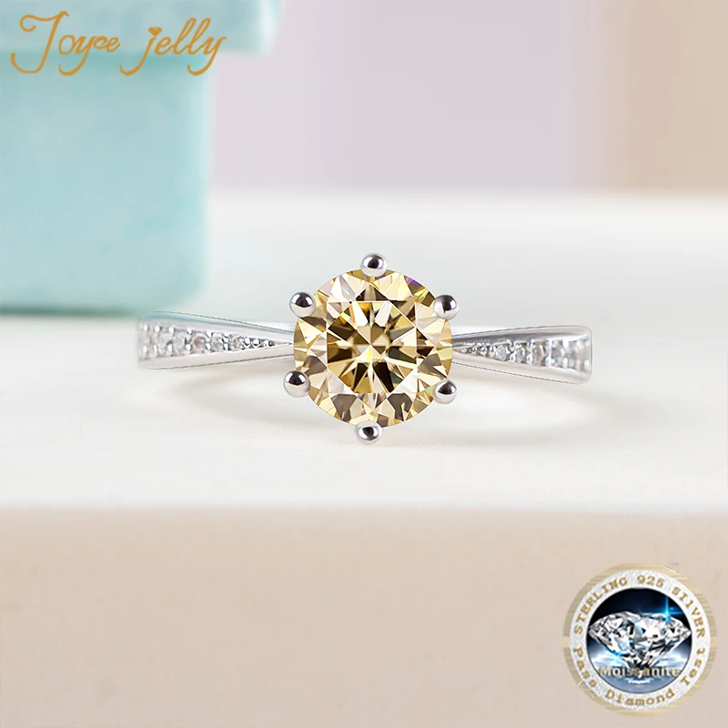 JoyceJelly Moissanit Schmuck-Set mit 1CT D Farbe VVS 3EX Moissanit Stein Pass Diamant Test Hochzeit Luxus edlen Schmuck Geschenk – Detail 12